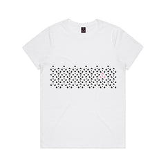 100% combed white cotton t-shirt with original in house design by The Pink Triangle. LGBTQ+ clothing brand for everyone.