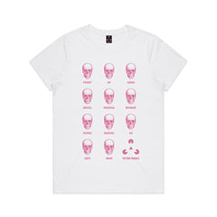 100% combed cotton white capped sleeve t-shirt with original in house design by The Pink Triangle. LGBTQ+ clothing brand for everyone.